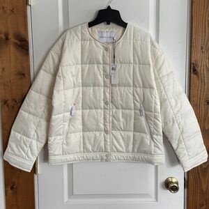Rebecca Minkoff Women’s Cream Box Puffer Jacket 
Size L. 2 available